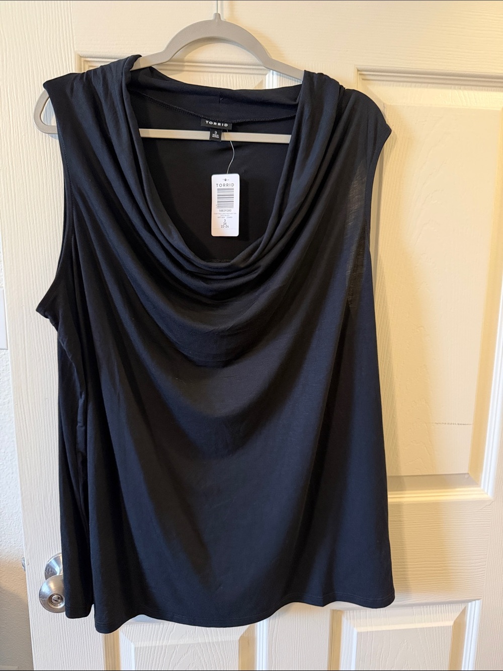 torrid Black Sleeveless Cowl Neck Top